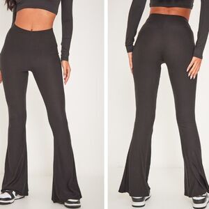 Pretty Little Thing Tall Chocolate Brown High Waist Flared Pants US Size 4